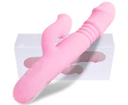 Miraco Thrusting Dildo Rabbit Vibrator Heating Massager Vibrator Telescopic Pink