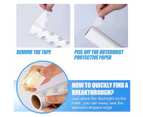 BOOMJOY Long Handle Sticky Lint Roller 24cm Width Floor Carpet Clothes Pet Hair Remover with 2 Refill