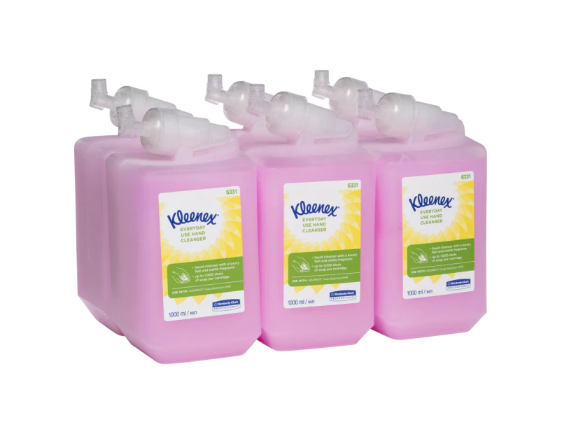 Kleenex 6331 Liquid Hand Soap Everyday Use - Pink Carton (6 X 1L)