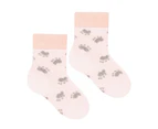 Baby Funny Patterns Cotton Socks | Steven | Soft Colourful Novelty Socks for Boys & Girls - Paws (Pink) - Paws (Pink)