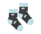 Baby Funny Patterns Cotton Socks | Steven | Soft Colourful Novelty Socks for Boys & Girls - Racoon (Grey) - Racoon (Grey)