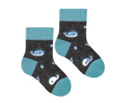 Baby Funny Patterns Cotton Socks | Steven | Soft Colourful Novelty Socks for Boys & Girls - Whale (Charcoal) - Whale (Charcoal)