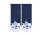 Baby Funny Patterns Cotton Socks | Steven | Soft Colourful Novelty Socks for Boys & Girls - Bear (Blue) - Bear (Blue)