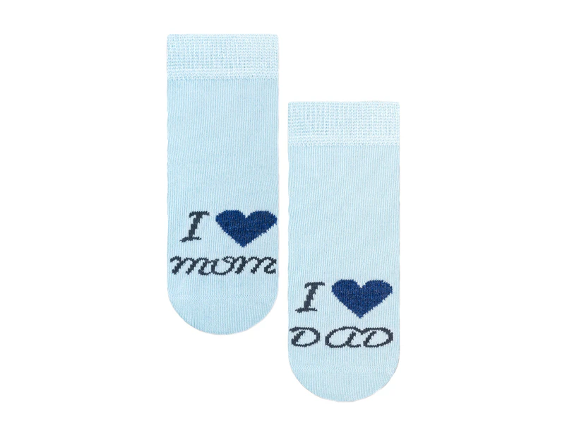 Baby Funny Patterns Cotton Socks | Steven | Soft Colourful Novelty Socks for Boys & Girls - Parents (Light Blue) - Parents (Light Blue)