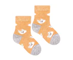 Baby Funny Patterns Cotton Socks | Steven | Soft Colourful Novelty Socks for Boys & Girls - Fox (Orange) - Fox (Orange)