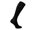 Mens Knee High Merino Wool Socks | Steven | Winter Long Length Boot Socks - Black - Black