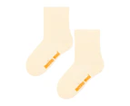 Kids Warm Merino Wool Socks | Steven | Breathable Thermal Knitted Ribbed Wool Socks for Winter - Cream - Cream