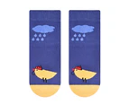 Baby Funny Patterns Cotton Socks | Steven | Soft Colourful Novelty Socks for Boys & Girls - Rooster (Denim) - Rooster (Denim)