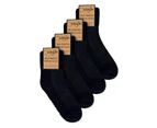 Mens Bamboo Diabetic Ankle Socks | Dr.Socks | Extra Wide Trainer Socks in Black & White - Black - Black
