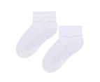 3 Pairs Multipack Baby Bamboo Socks | Steven | Breathable Premium Quality Soft Socks for Baby Girls - White - White