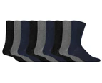 9 Pairs Mens Non Elastic Cotton Socks | Gentle Grip | Soft Loose Top Socks | Diabetic Friendly Socks - BNG - BNG