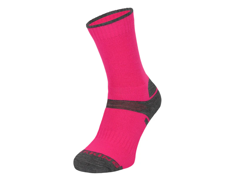Kids Merino Wool Hiking Socks | Comodo | Breathable Outdoor Lightweight Anti Blister Socks - Pink - Pink