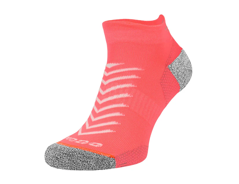 Hi Viz Running Socks | Comodo | Lightweight Anti Blister Sports Socks | Reflective Coolmax Socks - Neon Salmon - Neon Salmon
