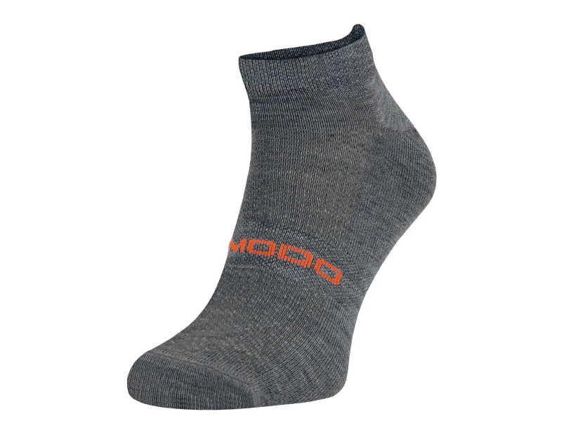 Merino Wool Running Socks | Comodo | Lightweight Cushioned Ankle Sport Socks for Men & Women - Dark Grey - Dark Grey
