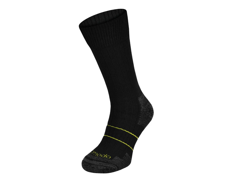 Breathable Wool Work Socks | Comodo | Thick Heavy Duty Wool Boot Socks - Black - Black