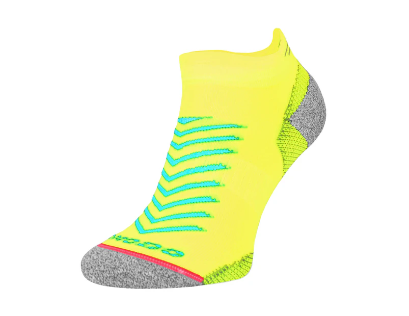Hi Viz Running Socks | Comodo | Lightweight Anti Blister Sports Socks | Reflective Coolmax Socks - Neon Yellow - Neon Yellow