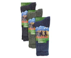 3 Pairs Multipack Mens Thick Merino Wool Socks | Sock Snob | Outdoor Warm Boot Socks - Hike - Hike
