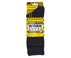 Merino Wool Work Boot Socks | Comodo | Lightweight Anti Blister Comfort Thick Crew Socks - Black - Black