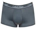 Calvin Klein Men's Microfibre Low Rise Trunks 3-Pack - Black/Turbulence/Black