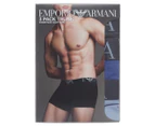 Emporio Armani Men's Bold Monogram Trunks 3-Pack - Marine/Mazarine/Infinity