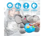 Plush Elephant Music Baby Toys,Toddler Light Up Educational Montessori Stuffed Animal for Kids