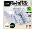 Home Master 10PK Aluminium Foil Trays Durable Premium Quality 31cm
