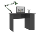 Desk High Gloss Grey 110x60x73 cm Engineered Wood