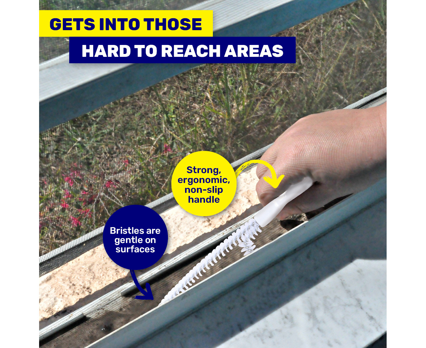Xtra Kleen® 2PCE Window Sliding Door Track Cleaning Brush Remove Dirt Dust