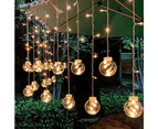 Water-resistant Wishing Ball Curtain String Lights Fairy Hanging Lights for Christmas Tree Decoration Patio Lawn Garden Wedding - Warm White