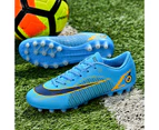 Soccer Shoes Man High Quality Child's Soccer Cleats Breathable Football Boots - Blue
