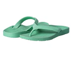 ARCHLINE Orthotic Thongs Arch Support Shoes Medical Footwear Flip Flops - Dew Green
