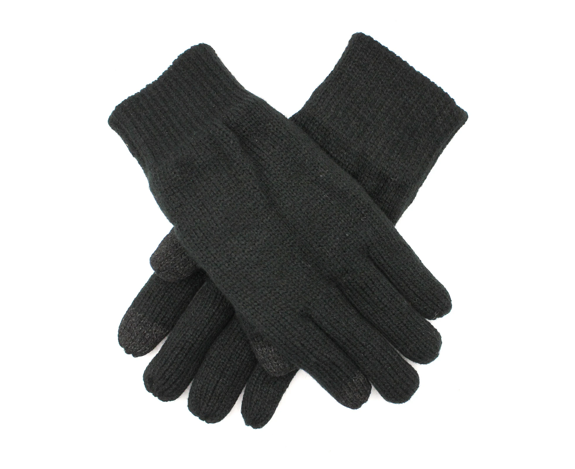 Dents Womens 3M Thinsulate Lined Touchscreen Knit Gloves - Black