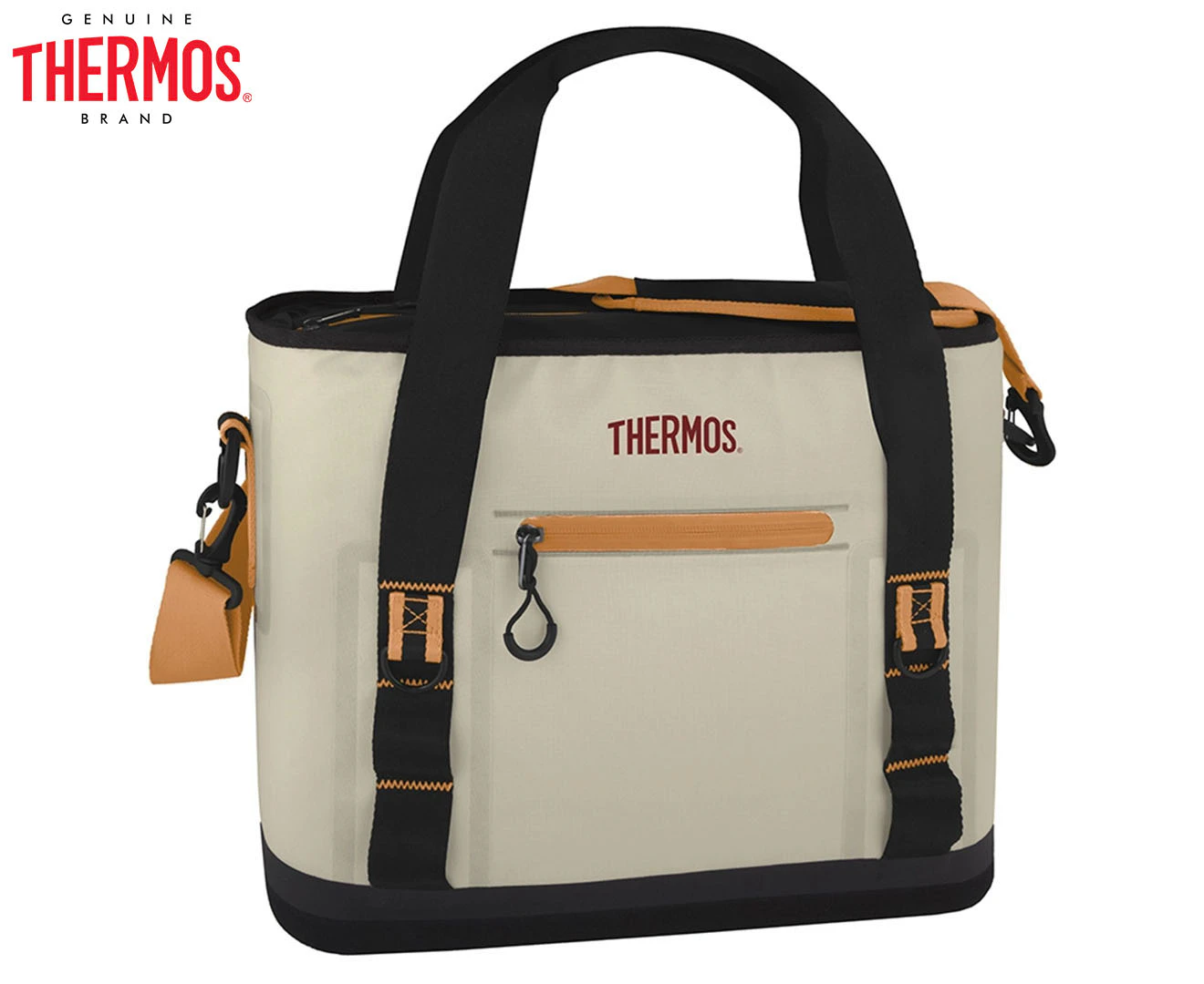 Thermos Trailsman Portable Insulated Travel/Camping 24 Can Cooler Bag Cream/Tan