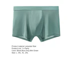 Men Underpants Ice Silk Super Stretch Sweat Absorbing Male Mid Waist Panties for Daily Wear