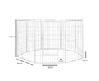 Pawz 8 Panel 40'' Pet Dog Playpen Puppy Exercise Cage Enclosure Fence Metal