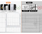 Pawz 8 Panel 40'' Pet Dog Playpen Puppy Exercise Cage Enclosure Fence Metal