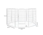 Pawz 8 Panel 48'' Pet Dog Playpen Puppy Exercise Cage Enclosure Fence Metal