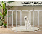 Pawz 8 Panel 40'' Pet Dog Playpen Puppy Exercise Cage Enclosure Fence Metal