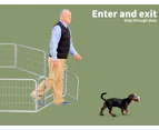 Pawz 8 Panel 24'' Pet Dog Playpen Puppy Exercise Cage Enclosure Fence Metal