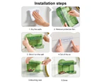 1 Set Storage Rack Hands Free Plastic Bathroom Organizer Cosmetics Storage Rack - Green