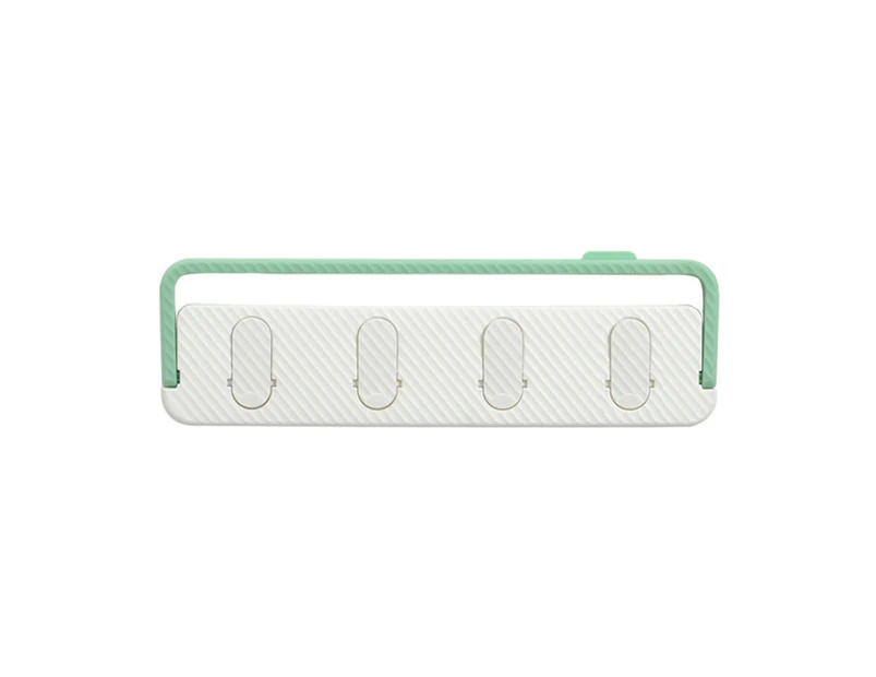 1 Set Towel Rack Punch Free Self-adhesive Wall-mounted Towel Bar Hanger - Green