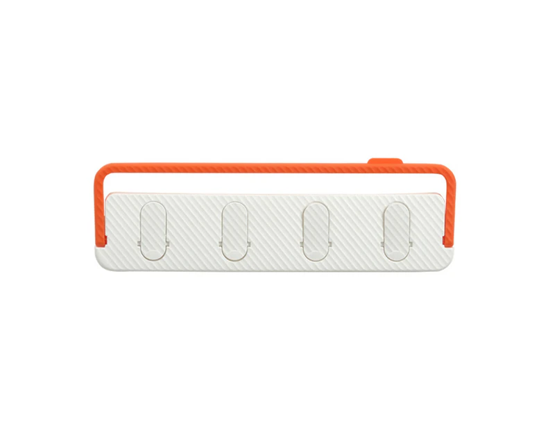 1 Set Towel Rack Punch Free Self-adhesive Wall-mounted Towel Bar Hanger - Orange