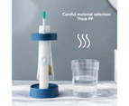 1 Set Toothbrush Holder Height Adjustable Dust-proof Anti-stain Toothbrush Wash Cup Storage Shelf Countertop Organizer for Daily Use - Blue