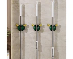 1 Set Mop Clip Deer Shape Wall-mounted Punch-free Self-adhesive Strong Load Bearing Mop Holder for Home - Green