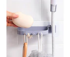1 Set Shower Bracket Rotatable Drain No Punching Adjustable Universal Shower Arm Bathroom Bracket for Toilet - Grey