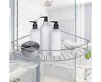 2Pcs Shower Caddy Strong Load-bearing Punch-free Self-adhesive Wall Corner Triangle Shampoo Holder for Bathroom - Multi