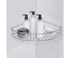 2Pcs Shower Caddy Strong Load-bearing Punch-free Self-adhesive Wall Corner Triangle Shampoo Holder for Bathroom - Multi