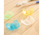 10 Pcs/Set Toothbrush Case Lightweight Waterproof Anti-septic Easy to Clean Reusable Dustproof Sturdy Transparent Anti-crack Toothbrushes Cap for Travel - Multi