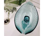 2Pcs Soap Tray Punch-free Self-Draining Leaf Shape Suction Cup Drain Soap Box for Bathroom - Blue