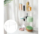 2Pcs Simple Storage Shelf Widely Use Acrylic 3 Layer Cosmetics Shampoo Figurines Rack for Bathroom - Multi